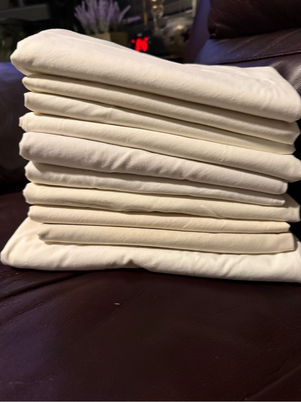 10 Cream Cotton pillowcases - Soft & Breathable